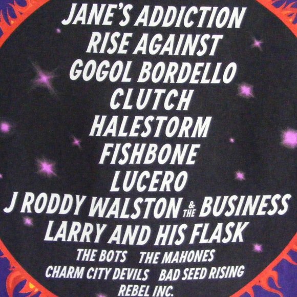 Shindig Music Festival Staff Shirt L Purple Janes Addiction 2014 Baltimore MD - Picture 7 of 16
